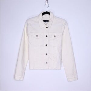 KUT FROM THE KLOTH Kara Denim Jacket Off White
Raw Hem Casual Women's M